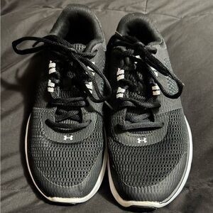 Under Armour Black and White Running Shoes